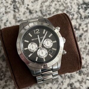 Michael Kors Silver-Tone Stainless Steel Men’s Watch